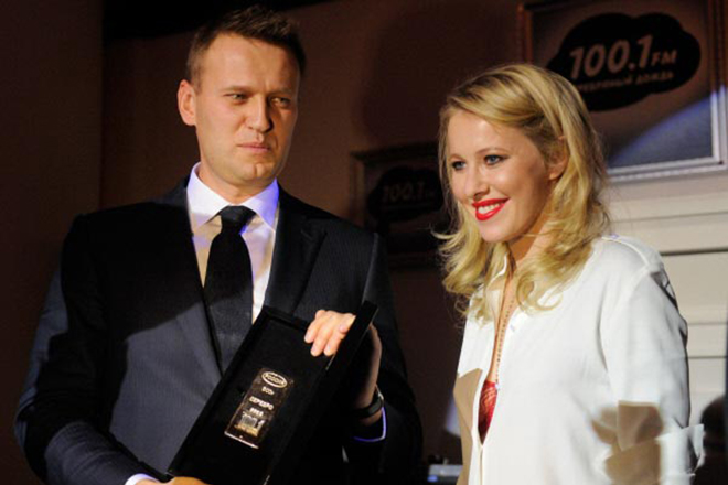 Алексей Навальный и Ксения Собчак фото